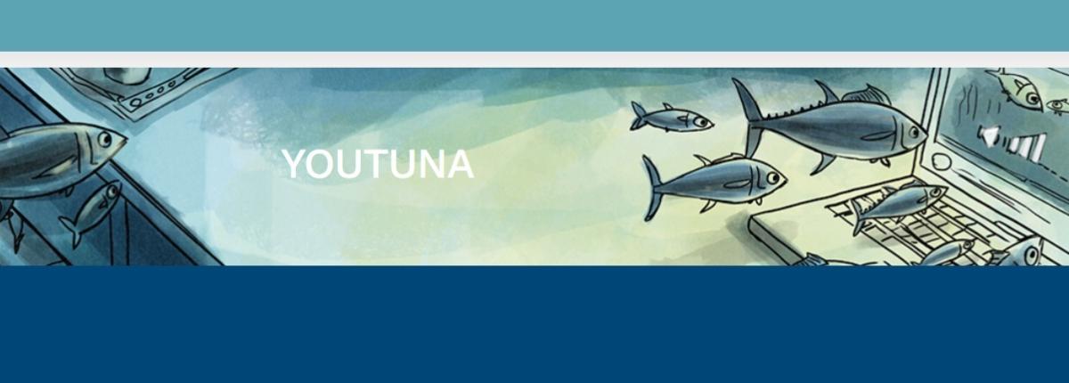YOUTUNA peces mirando una pantalla